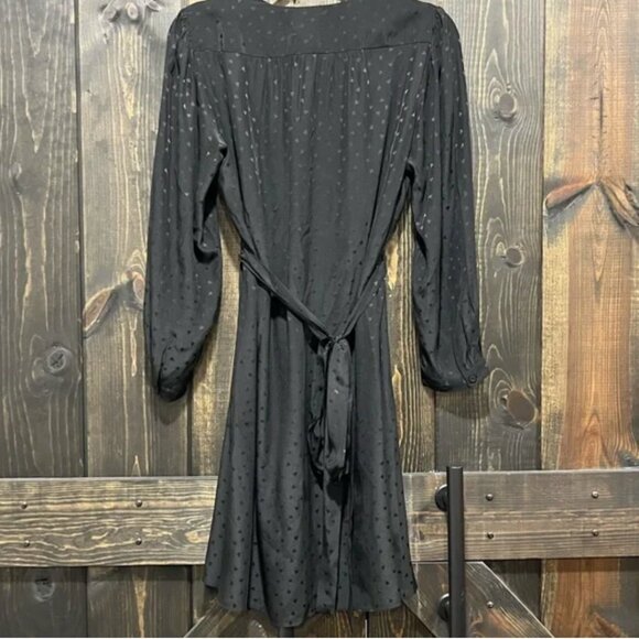 Rebecca Taylor Black Long Sleeve Silk Dress - Picture 5 of 9